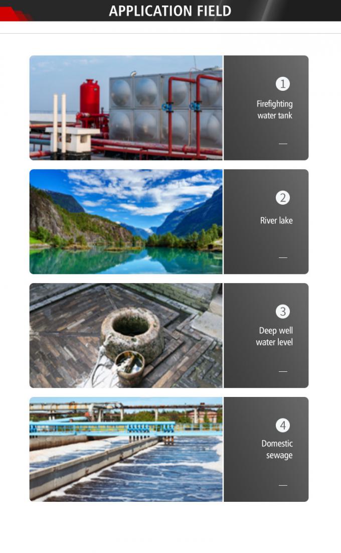 Ρούτζια 4-20ma Υποβρύχιος αισθητήρας επιπέδου υγρού Δείκτης μεταδότης Υδροστατικοί αισθητήρες επιπέδου νερού για επεξεργασία λυμάτων 4